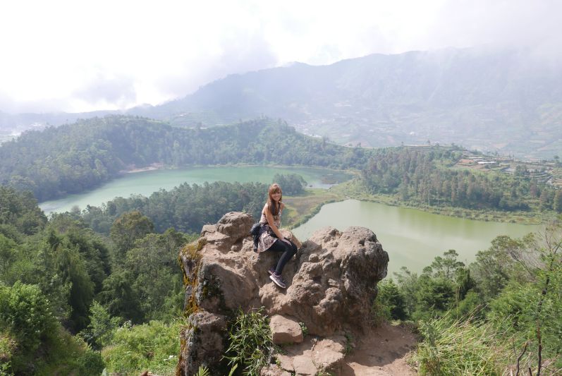 Diese tolle Aussicht hatten wir in Dieng (Java)